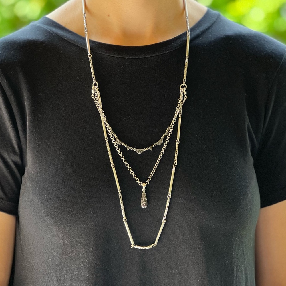 Lucky Brand Silver Layer Necklace Unique